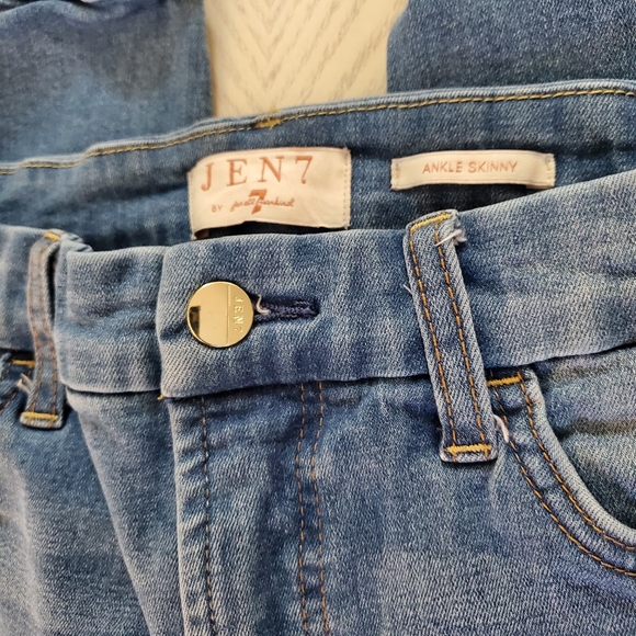 Jen7 Tapered Ankle Tie Jeans Size 10 - Picture 3 of 9